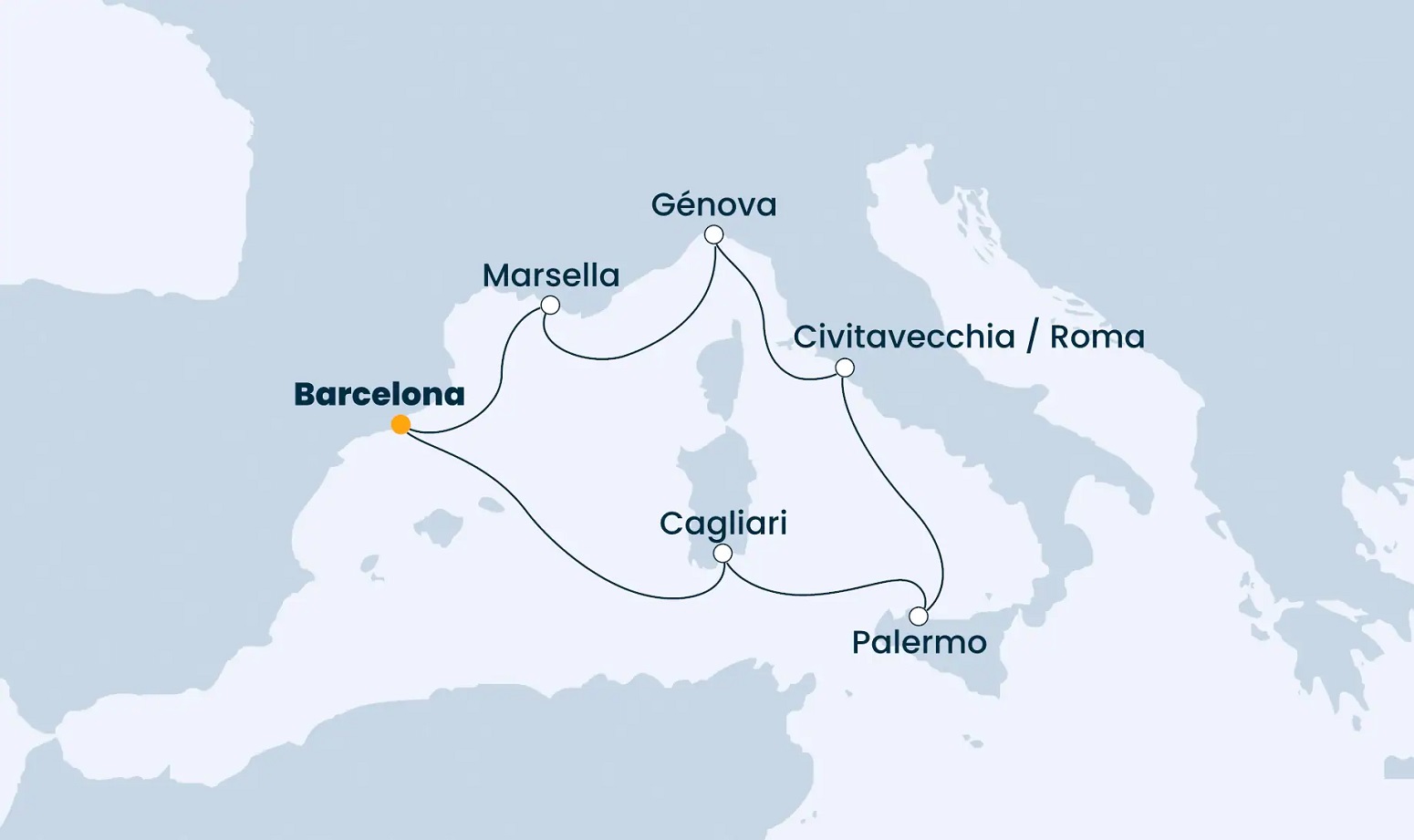 costa firenze desde barcelona itinerario